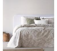 Henko - Colcha Verano Cama 200 - Diseño Bordado - 300x270 cm - Color Beig - Suave y Ligera - Fabricada en España (Ilda Beig)