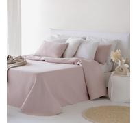Henko - Colcha Verano Cama 200 - Piqué Rombos - 300x260 cm - Color Rosa - Suave y Ligera - Fabricada en España (Lasy Rosa)