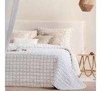 Henko - Colcha Verano Cama 200 - Tejido Relieve Geométrico - 300x270 cm - Suave y Transpirable - Fabricado en España - Color Beig (Austin)
