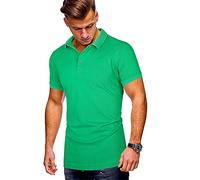 Henley Camisa Hombre Moderno Urbano Verano Básico Botón Placket Hombre Polo Shirt Simplicidad Moda Color Sólido Manga Corta Deportiva Camisa Wicking Transpirable Hombre Shirt B-Green XL