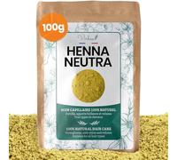 Henna Neutra 100g (Sin Color) Hace el Cabello más Brillante y Fuerte - Anti Piojos & Anticaspa | Mascarilla y Exfoliante para Cuerpo & Rostro para hacer la Piel más Suave - Cuidados 100% Naturales