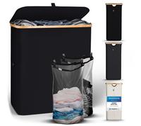 HENNEZ Cesta de Lavandería Adrian 140L XL Clasificador de Lavandería Caja de ...