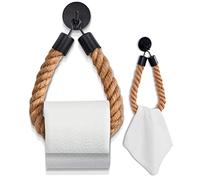 HENNEZ Portarollos de Papel Higiénico Adhesivo Negro - Portarrollos Papel Higienico Portarrollos Baño - Soporte Papel Higienico Porta Papel Higienico - Colgador Papel Higienico Portarrollos Toallero