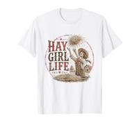 Heno Girl Life Funny Farmer Girl Horse Rustic Country Western Camiseta