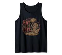 Heno Girl Life Funny Farmer Girl Horse Rustic Country Western Camiseta sin Mangas