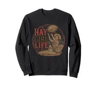 Heno Girl Life Funny Farmer Girl Horse Rustic Country Western Sudadera