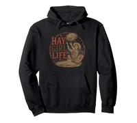 Heno Girl Life Funny Farmer Girl Horse Rustic Country Western Sudadera con Capucha