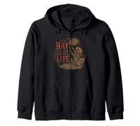 Heno Girl Life Funny Farmer Girl Horse Rustic Country Western Sudadera con Capucha