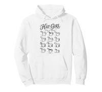 Heno Girl Tipo de Caballo Razas Granja Ecuestre Country Girl Sudadera con Capucha
