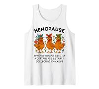 Henopause Mujeres Coleccionando Pollo Divertido Camiseta sin Mangas