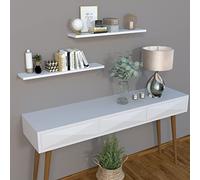 Henor Balda Pared 100x20x2.5 cm. Estante Pared Madera Herraje Totalmente Oculto Carga Soporta hasta 25Kg Blanco