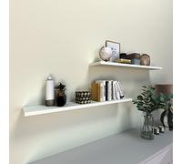 Henor Balda Pared 110x20x2.5 cm. Estante Pared Madera Herraje Totalmente Oculto Carga Soporta hasta 25Kg Blanco