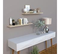 Henor Balda Pared 120 x 20 x 3 cm. Estante Pared Madera. Carga Ajustable en Horizontal. Vertical e Inclinación. hasta 25Kg Pino Natural