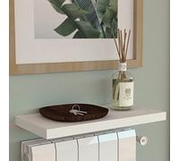 Henor Balda Pared 40 x 20 x 2.5 cm. Estante Pared Madera FSC®. Herraje Totalmente Oculto Carga hasta 25Kg Blanco