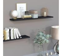 Henor Balda Pared Estante Pared Madera. 100 x 20 x 3 cm. Ajustable en Horizontal. Vertical e Inclinación. Soporta hasta 25kg Color Grafito
