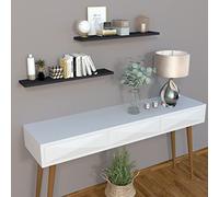 Henor Balda Pared Estante Pared Madera. 110 x 20 x 3 cm. Ajustable en Horizontal. Vertical e Inclinación. Soporta hasta 25kg Color Grafito