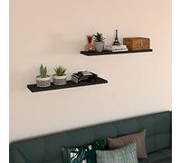 Henor Balda Pared Estante Pared Madera. 120x15x3 cm. Ajustable en Horizontal. Vertical e Inclinación. Soporta hasta 30kg Color Grafito