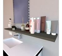 Henor Balda Pared Estante Pared Madera. 120x20x3 cm. Ajustable en Horizontal. Vertical e Inclinación. Soporta hasta 25kg Color Grafito