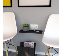 Henor Balda Pared Estante Pared Madera. 50x15x3 cm. Ajustable en Horizontal. Vertical e Inclinación. Soporta hasta 30kg Color Grafito