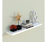 Henor Balda Pared Estante Pared Madera 80x15x2.5 Cm. Ajustable en Horizontal. Vertical e Inclinación. Soporta hasta 30kg Blanco