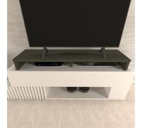 Henor Elevador Doble TV de Madera FSC ®140 x 35 x 15 cm Grafito Mate. Soporta +100 Kg.