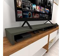 Henor Elevador Doble TV de Madera FSC® 160 x 35 x 15 cm Grafito Mate. Soporta +100 Kg.