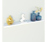 Henor Estante Pared Madera 110 x 15 x 2.5 Cm. Ajustable en Horizontal. Vertical e Inclinación. Soporta hasta 30kg Blanco