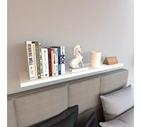 Henor Estante Pared Balda Pared Madera 110x25x2.5 cm Herraje Oculto Ajustable Horizontal Vertical e inclinación Carga 20Kg Blanco