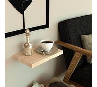 Henor Estante Pared, Balda Pared Madera 30 x 15 x 3 Cm. Ajustable en Horizontal. Vertical e Inclinación. hasta 30Kg Pino Natural