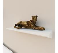 Henor Estante Pared en L Madera 65 x 17 x 7.5 cm. Estantes Flotantes. Colgantes. Sala de Estar. Oficina en Casa. Baño. Cocina Blanco.