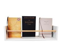 Henor Estante Pared en U con Barra Madera 70 x 16 x 16 Cm. Blanco y Barra Pino Natural