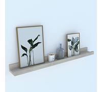 Henor Estante Pared Madera 110 x 13 x 7 cm. Balda Pared para Cuadros. Salon. Cocina. baño. Roble Stel