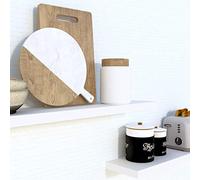 Henor Lote 2 Und. Balda Pared Blanco Madera FSC® 60 x 15 x 2.5 Cm. Soporte Oculto, Carga hasta 30Kg