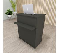Henor Mostrador EGA Ruedas. 62 x 50/65 x 102 cm. 4 Ruedas con Giro y Freno MAX. 135kg. Ideal Oficina. Comercio. Clínica. Grafito.