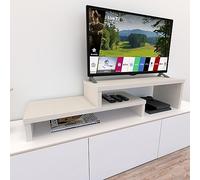 Henor Mueble TV Escalera Ajustable de Madera 110+90 x 35 x 30/15 cm Roble Stel