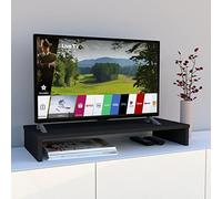Henor Soporte para TV Elevador en Madera 85x35x12 cm hasta 50kg Grafito | Elevador ergonómico para TV. Hueco para barra de sonido, consola, reproductor y mandos. Tablero 19 mm.
