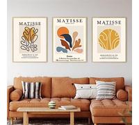 Henri Matisse Exposición de obras de arte Pósteres e impresiones Galería Arte de la pared Pintura en lienzo Museo Cuadros de pared Decoración de la sala de estar 19.6 "x 27.5" (50x70cm) x3 Sin marco