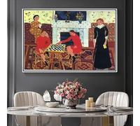 Henri Matisse - Kit de pintura de diamantes para adultos, kit de pintura de diamante redondo 5D completo para decoración del hogar