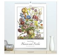 Henry Fletcher. Blumen und Früchte - Kunstkalender (hochwertiger Premium Wandkalender 2026 DIN A2 hoch), Kunstdruck in Hochglanz: Kalenderblätter mit Kupferstichen um 1730