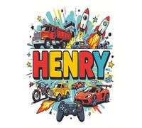 Henry Personalized Notebook: Contains select sheets w/inspirational quotes and is perfect for journaling, note taking, or just having fun and getting ... sized (8.5x11) perfect for notes or big jobs.