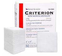 Henry Schein Criterion - Esponja no tejida de 4 x 4 pulgadas, mezcla de rayón y poliéster, 4 capas, estéril, 50 unidades