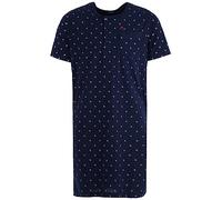 Henry Terre Camisón de manga corta para hombre, camiseta de dormir de verano, talla M-3XL, azul marino, L