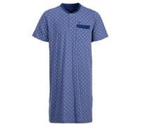 Henry Terre Camisón de manga corta para hombre con bolsillo en el pecho con botones talla M-3XL, azul, XXL