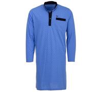 Henry Terre Camisón para hombre de manga larga con puntos y bolsillo en el pecho, talla M-3XL, azul claro, L