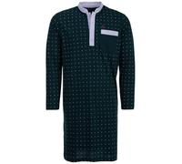 Henry Terre Camisón para hombre de manga larga con puntos y bolsillo en el pecho, talla M-3XL, verde, XL