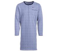 Henry Terre Camisón térmico para hombre, manga larga, diseño ondulado, bolsillo en el pecho, tira de botones, talla M-3XL, gris claro, M