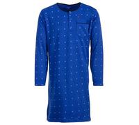 Henry Terre Camisón térmico para hombre, manga larga, diseño ondulado, bolsillo en el pecho, tira de botones, talla M-3XL, azul, L