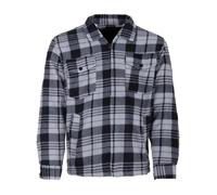 Henry Terre Chaqueta de leñador para hombre, chaqueta de trabajo, camisa de franela, chaqueta térmica, a cuadros, forrada, antracita, M