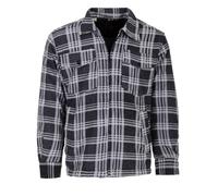 Henry Terre Chaqueta térmica para hombre, chaqueta de leñador, camisa de franela, chaqueta de trabajo, a cuadros, forrada, Negro , XXXL