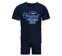 Henry Terre Conjunto de pijama corto para hombre (2 piezas, algodón M-5XL), azul marino, 3XL